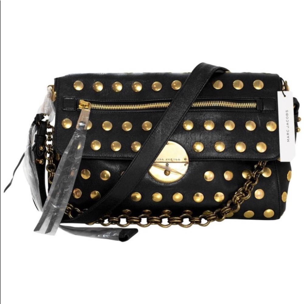 Marc Jacobs Leather Gotham Studded Shoulder Bag